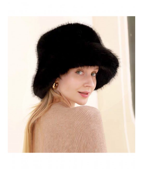 Solid Colour Fuzzy Hat with Brim Solid Colour Fuzzy Hat with Brim